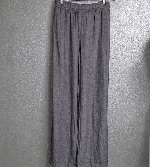 NWOT Chambrey Wide Leg Linen Blend Cropped Pant   Size XL - Picture 1 of 8
